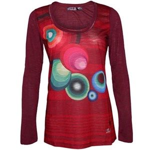 Desigual Keila Long Sleeve Print T-shirt Size M